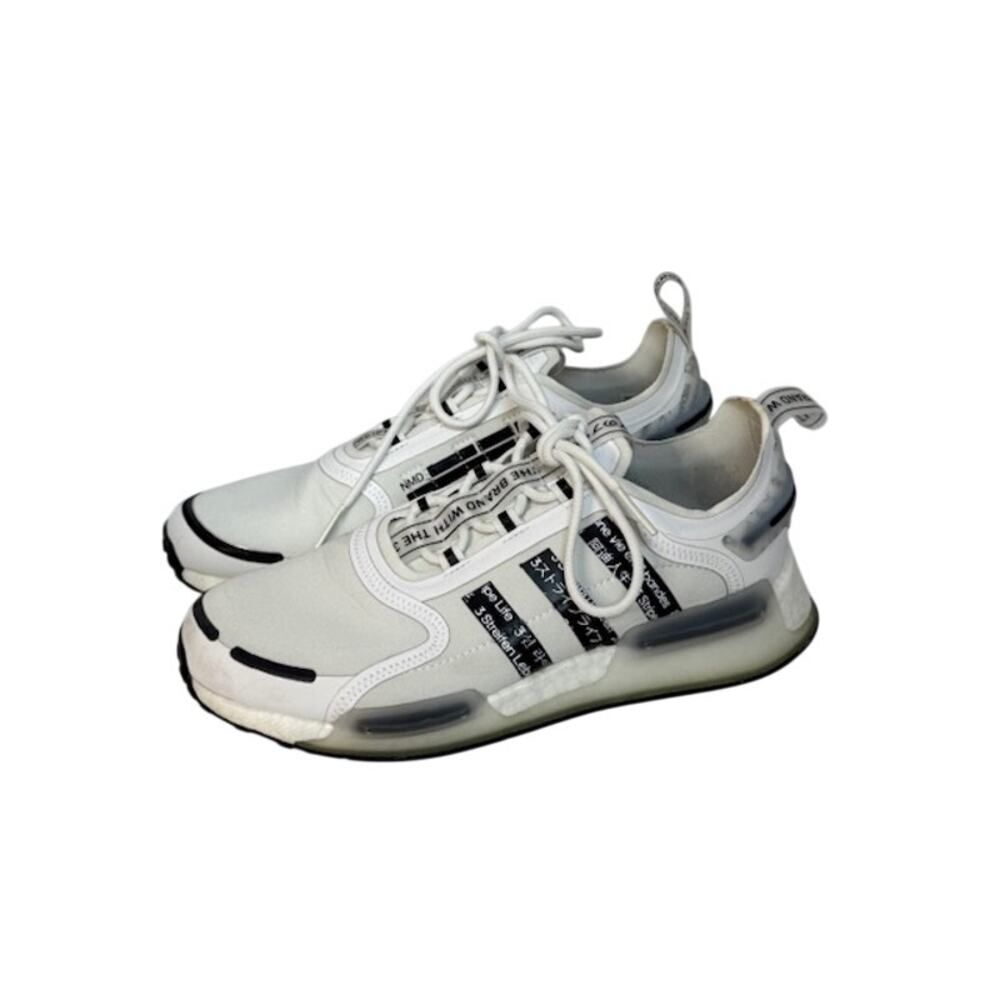 Adidas Men's NMD_V3 Shoe Lace Up Sneaker Stripe Life White Black Size 9